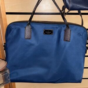Kate Spade Navy Laptop Bag with Black Accents